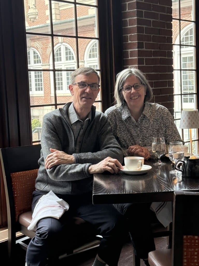 Russell Urban-Mead and his wife in Hyde Park